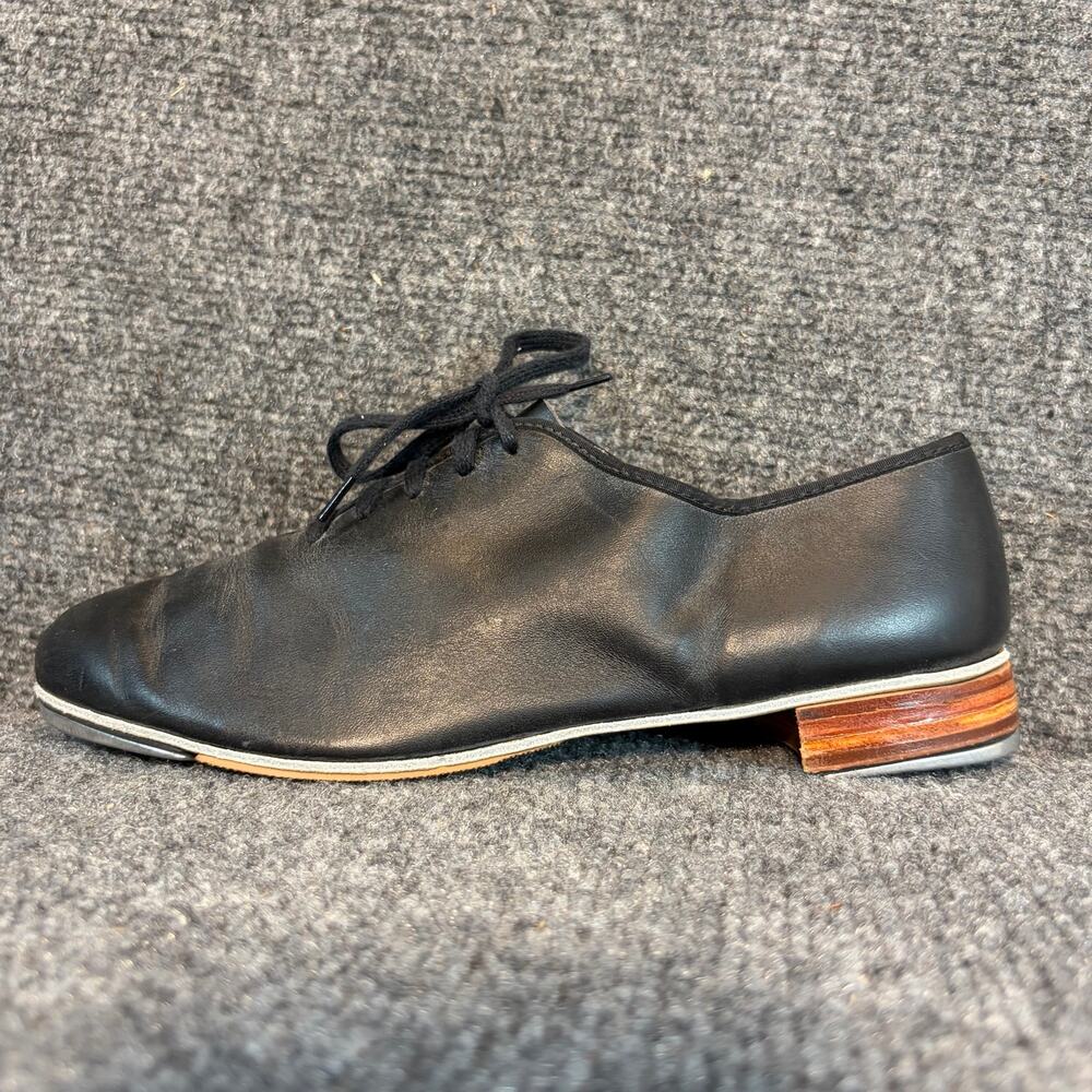 Coppola Capezio Tele Tone Black Leather Lace Up Oxford Tap Dance Shoes Size 8
